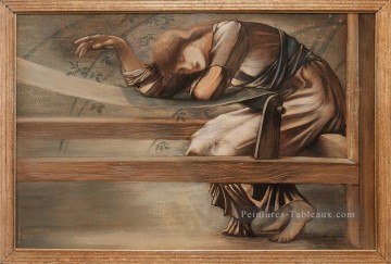 Edward Burne Jones œuvres - Étude pour la préraphaélite de la cour de jardin Sir Edward Burne Jones